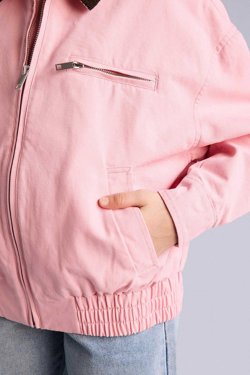 DeFacto Pink Girl Girl Puffer Jacket Casual - Image 5